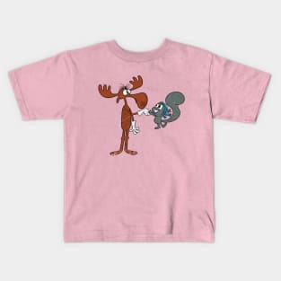 Bullwinkle and Rocky - Authentic and Distressed Kids T-Shirt